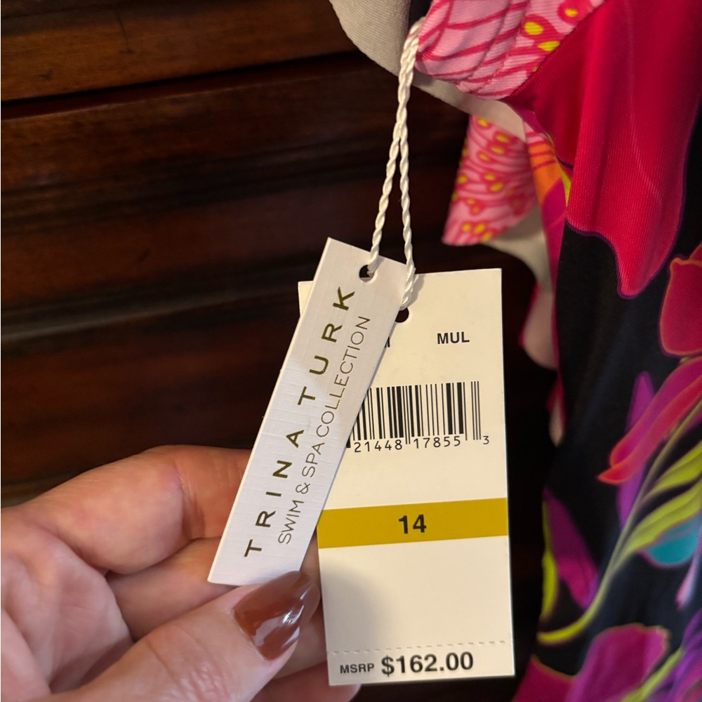 Trina Turk Multicolor Ruffled Swimsuit - Picture 4 of 4